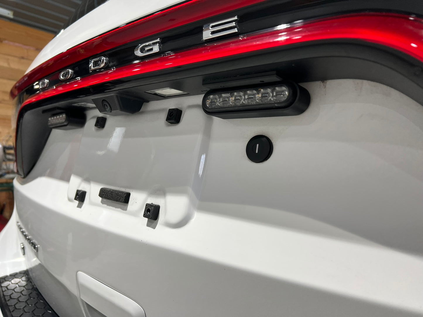 2014-2025 Dodge Durango Pursuit Rear Trunk License Plate Mid Hatch Light Brackets